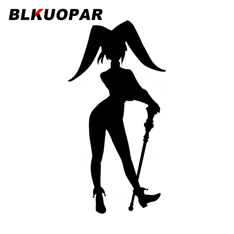 BLKUOPAR Girl In A Red And Black Jester Costume Car Sticker decalcomanie Creative impermeabili antigraffio Original Vinyl Car Styling