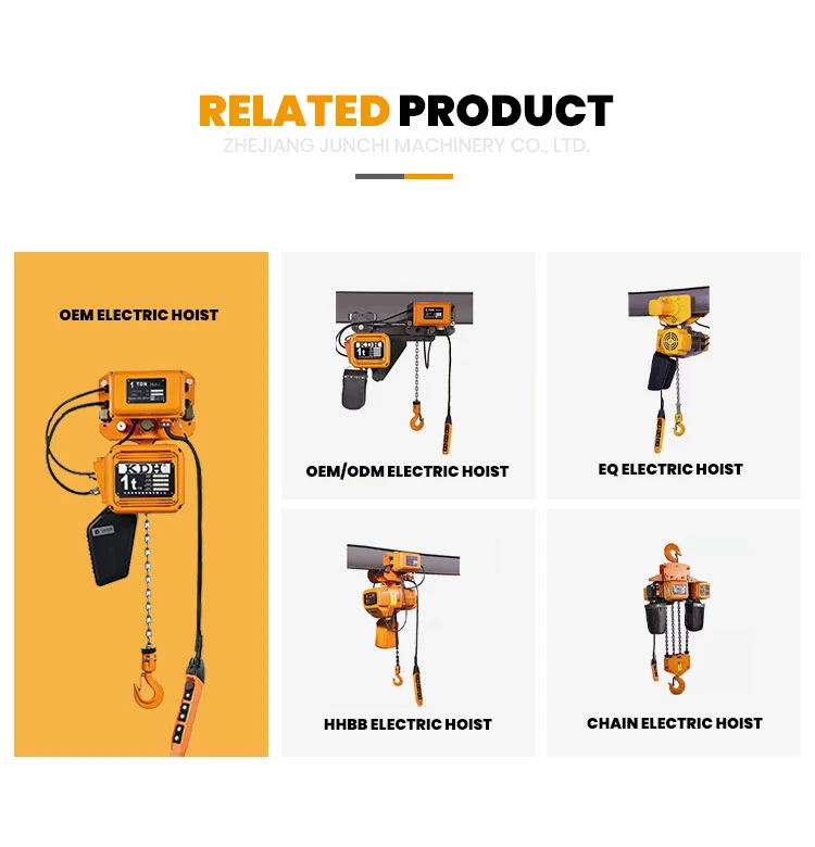 Customizable   EQ 7500Kg 7.5Ts High Performance Electric Wire Rope Hoist for Heavy Duty Lifting