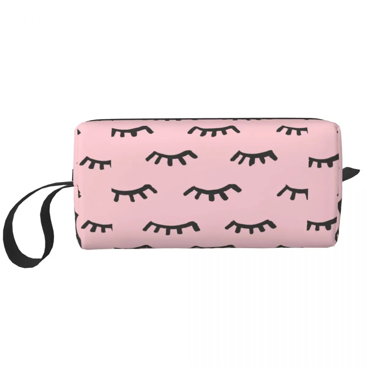 Eyelash Makeup Bags Cartoon Beauty Glam Closed Eyes Large Capacity Cosmetic Bag Trendy Waterproof Makeup Organizer Case