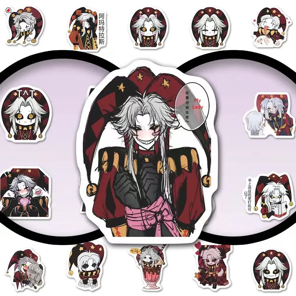 60Pcs Game The Freak Circus Pierrot Figure Waterproof Stickers Water Cup Computer Skateboard and Mobile Phone Ipad DIY Decals