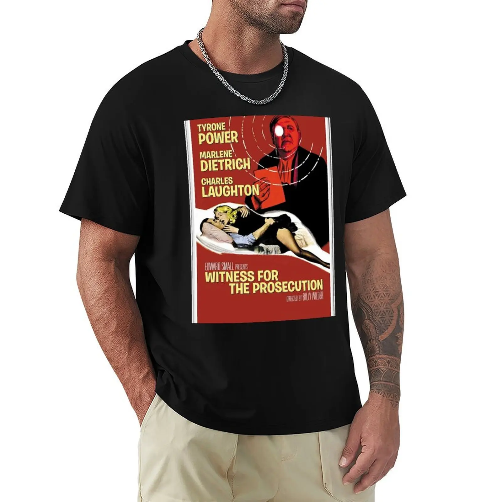 T-shirt décontracté à manches courtes pour tous les styles, motif « Witness for the Prosecution (1957) »