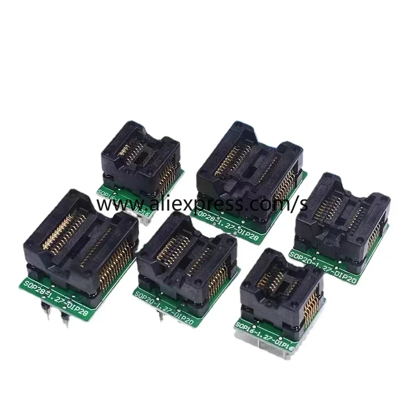 SOP8/SOP14/SOP16/SOP20/SOP28/TSSOP8/TSSOP16/TSSOP20/TSSOP28 TO DIP programmer adapter socket 150MIL 208MIL 300MIL 173MIL DIP8 28