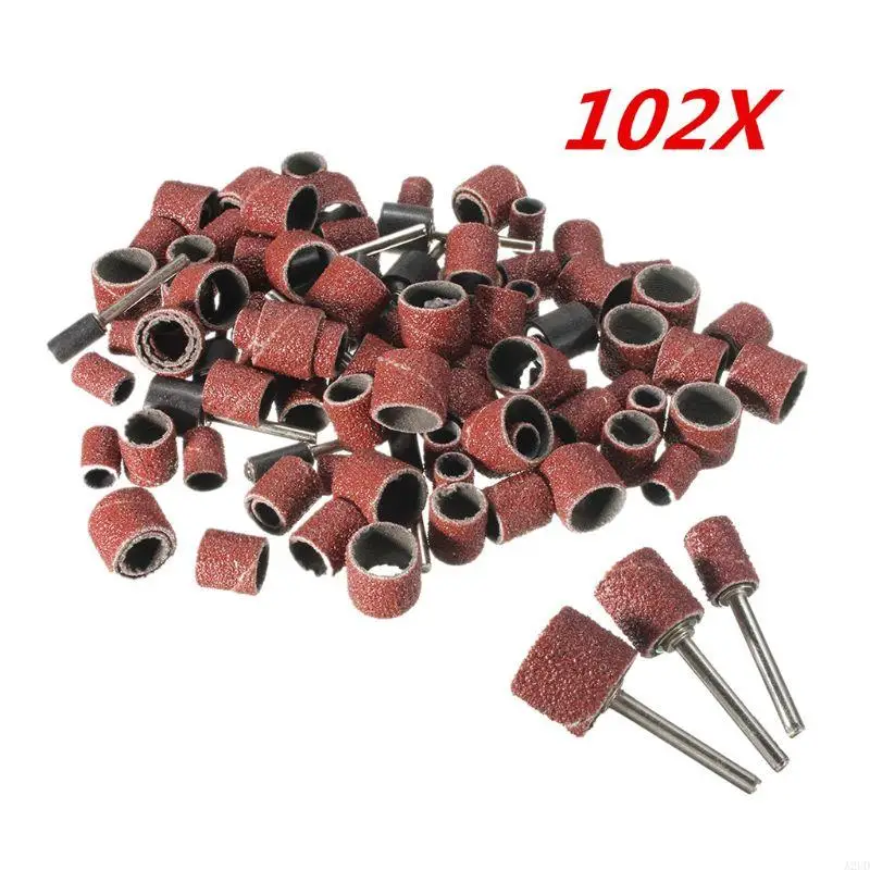 920L 102 Pcs/set Sanding Drum Drum Sander Sanding Band Sleeves Drum Mandrels for Rotary Tool Quality Material