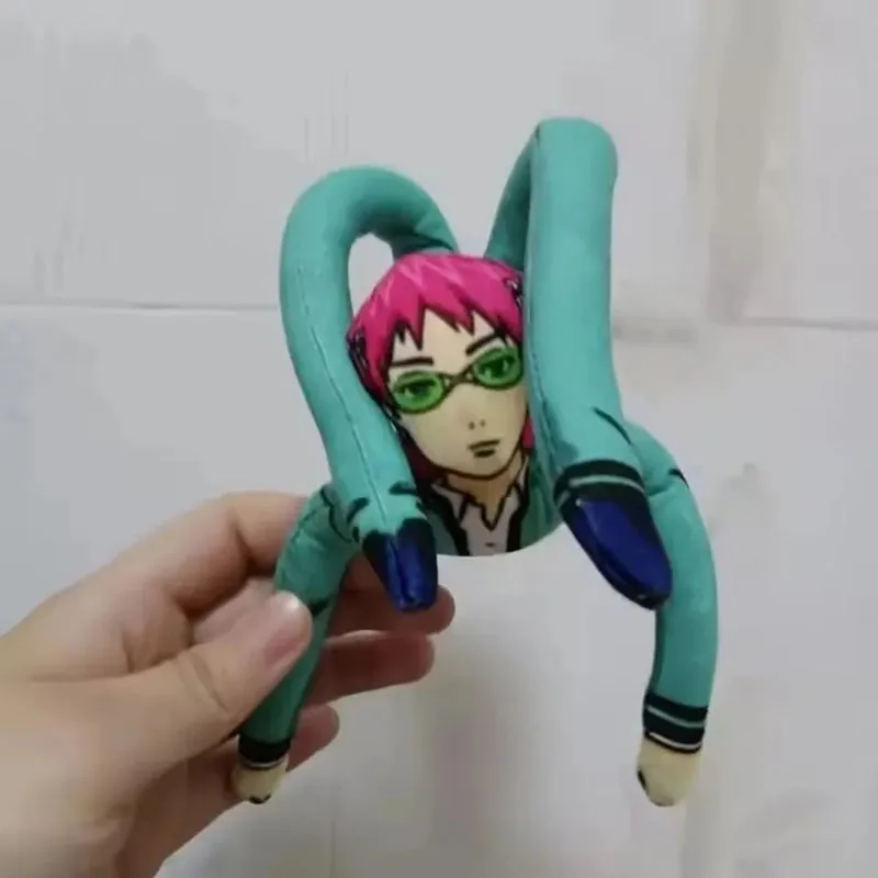 Anime The Disastrous Life of Saiki K Saiki Kusuo Cosplay Doll Twistable Shape Room Decoration Abstract Cartoon Figure Dolls Gift