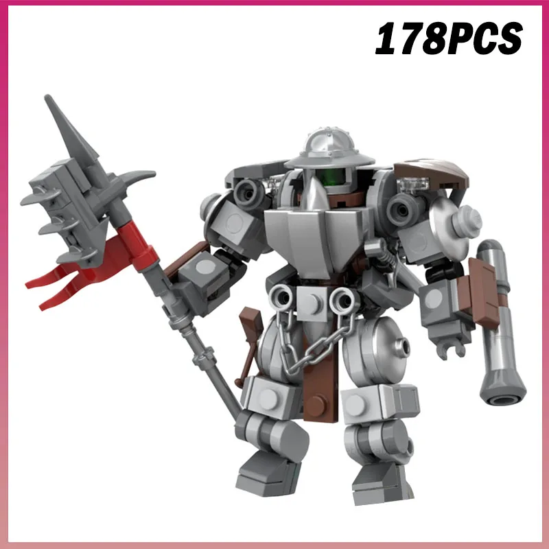 

178 шт., стальные фигурки Golem, боевая модель меха, строительные блоки, креативные кирпичи, сборная игрушка, детский подарок, украшение для рабочего стола