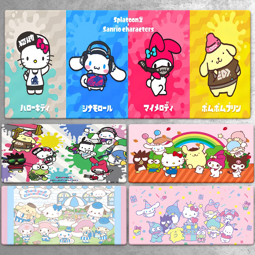 Large Mousepad XXL Sanrio Family Mouse Pad Keyboard,Gaming Accessories,Mouse Mats,Game,Office,Computer PC Gamer Laptop Desk Mat.