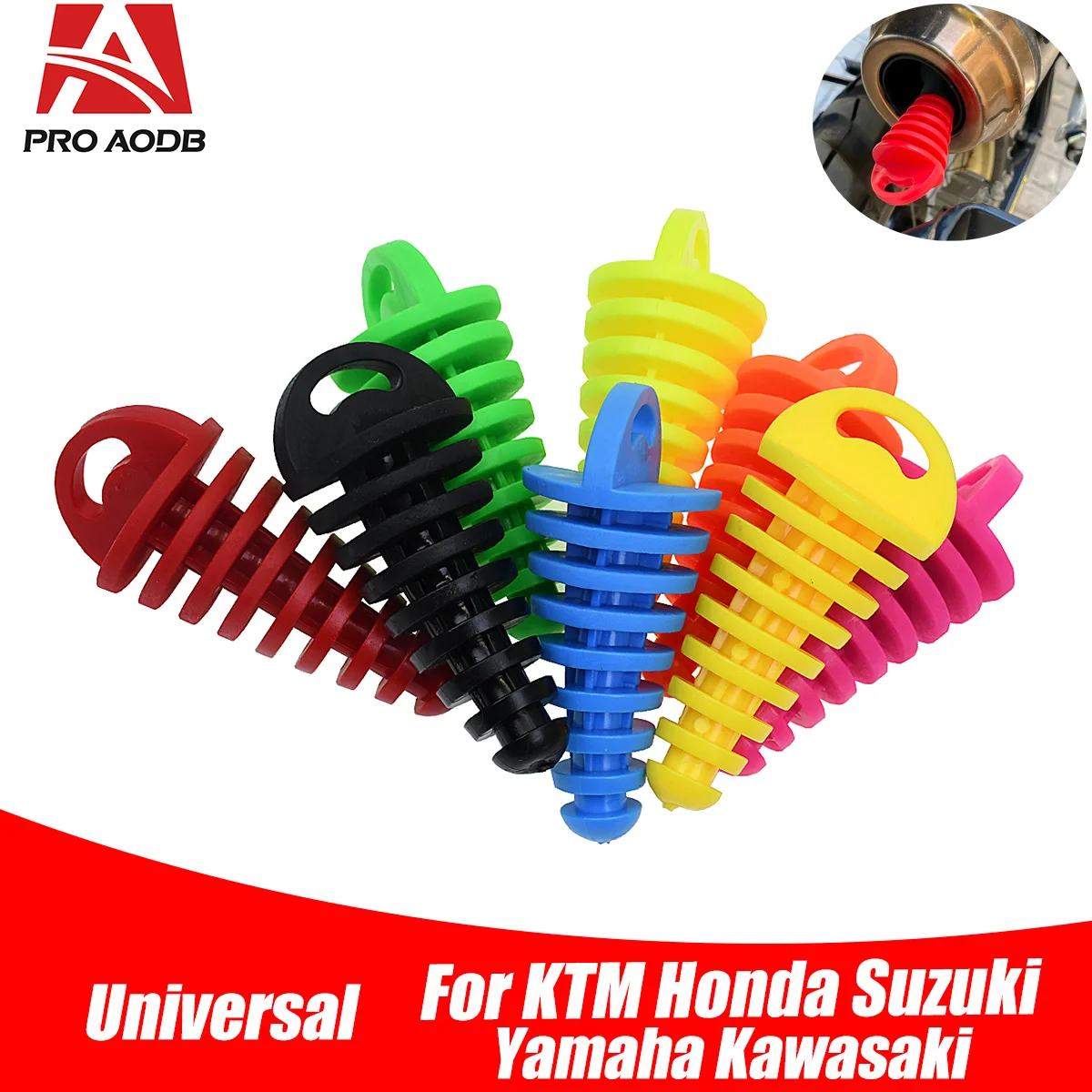 

Exhaust Pipe Plug Motorcycle Tailpipe PVC Air Bleeder Plug Wash Plug Pipe Protector For Honda KTM Yamaha Kawasaki Suzuki ATV