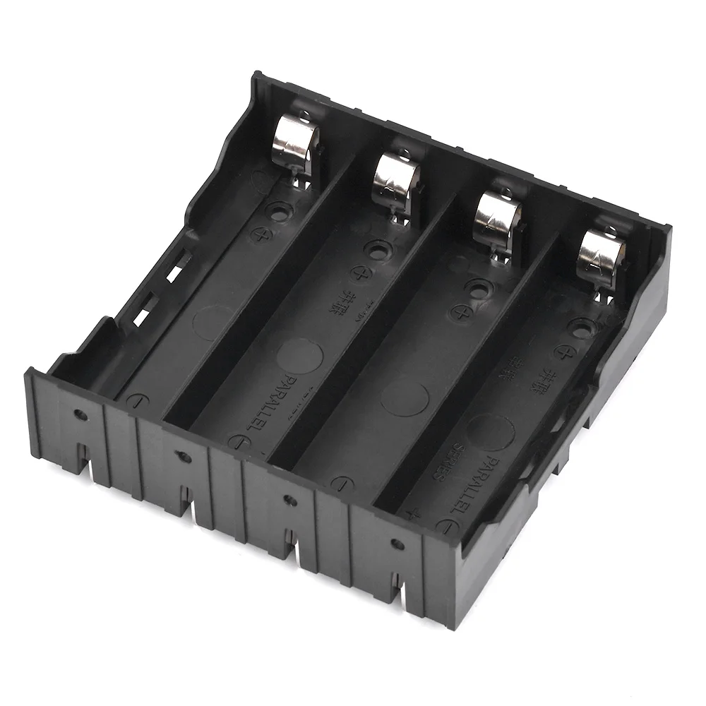 21700 18650 Battery Case Holder 4 Slots 3.7V 14.8 Volt DIY Battery Storage Box in Parallel Plastic Batteries Case DC Battery Box