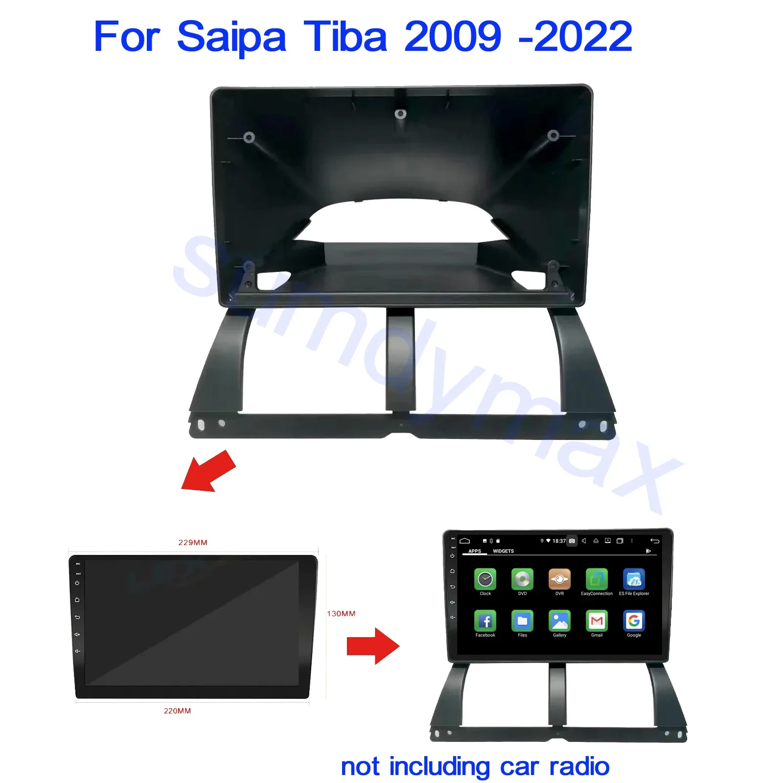 9inch big screen 2 Din android Car Radio Fascia Frame For  Saipa Tiba 2009 -2022 car radio panel kit