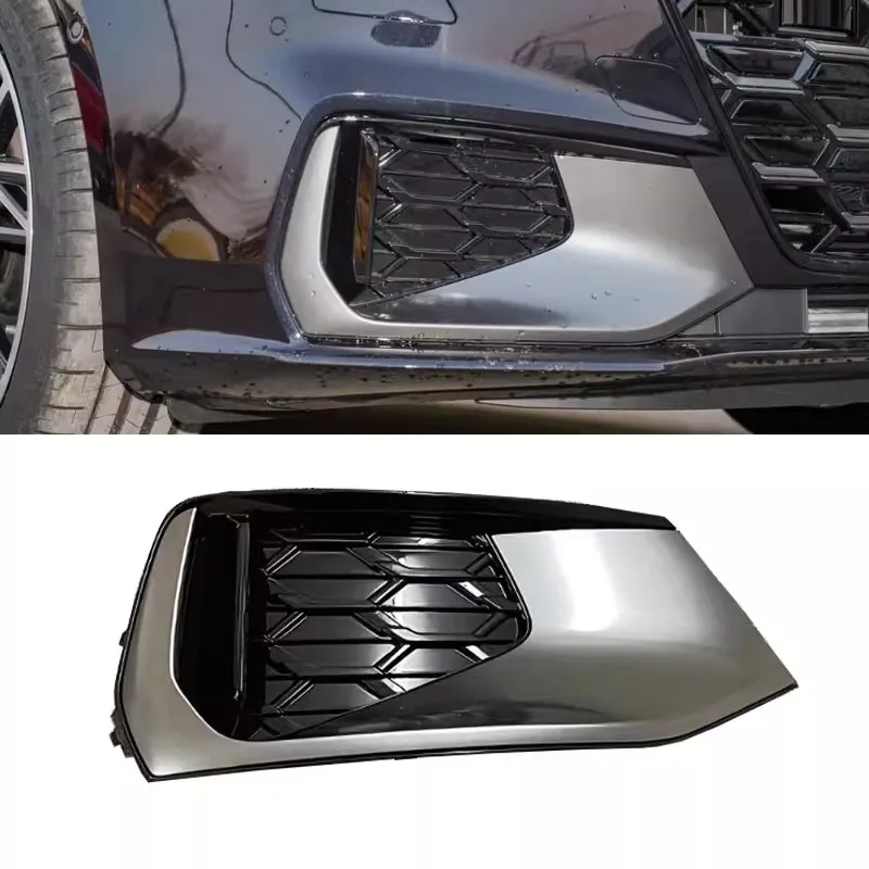 

Для Audi A7L 2024, рамка противотуманной фары, крышка противотуманной фары, нижняя решетка, накладка, левая и правая нижняя решетка, накладка на панель, рамка