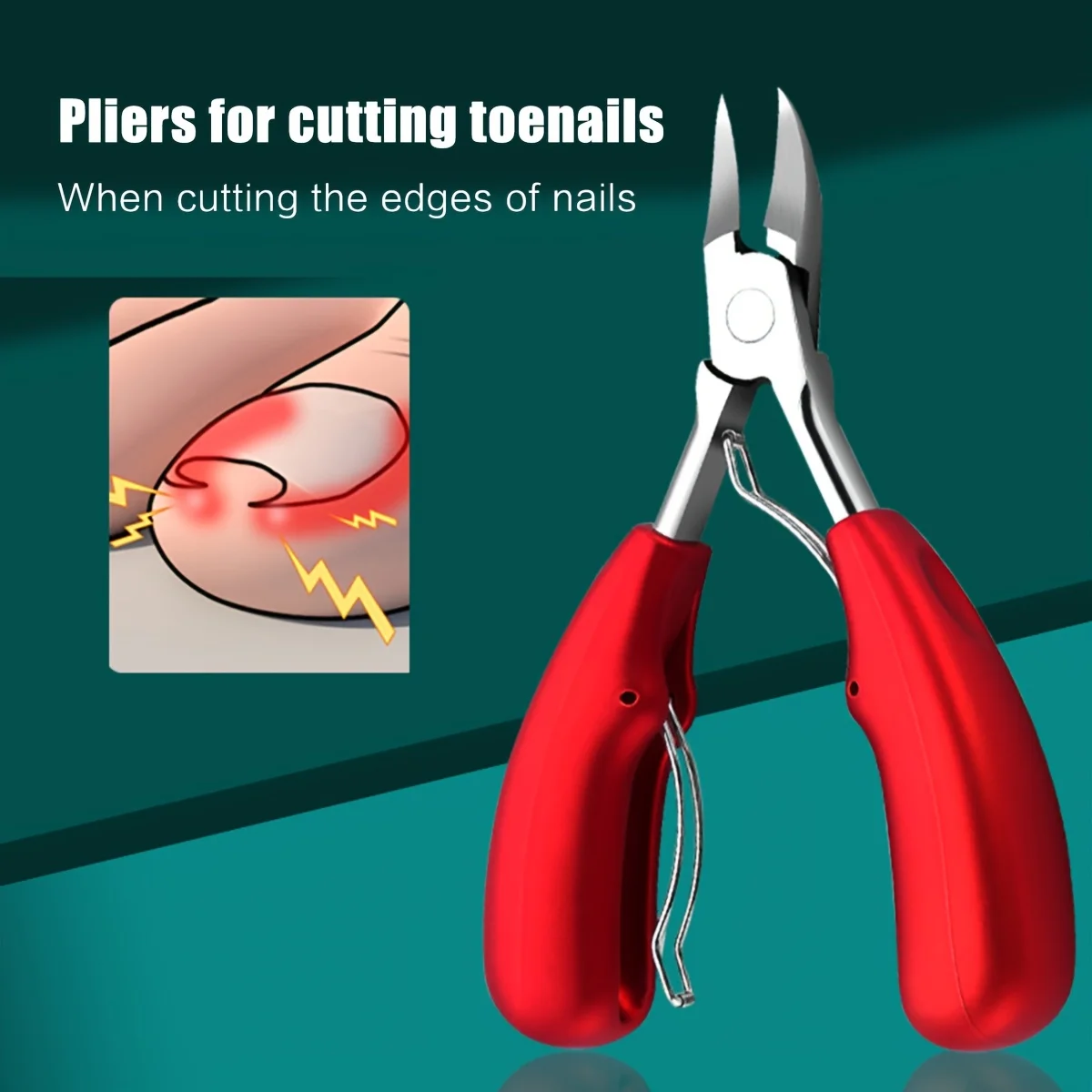 Heavy-Duty Red & Black Eagle Clippers for Toenails & Fingernails - Large Opening Concave Blade,Precision Cutting,Nail Care Tools