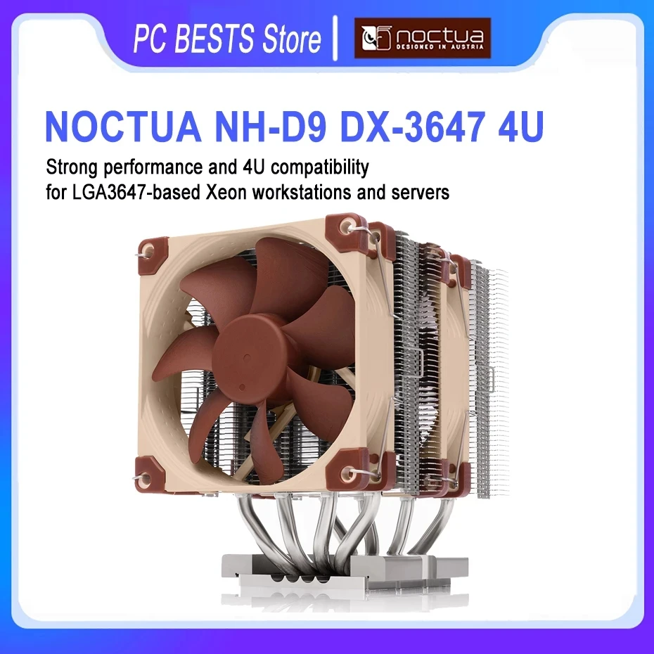 Noctua NH-D9 DX-3647 4U Radiator Double Tower CPU Cooler Workstations Servers CPU Cooler Fan Intel Xeon LGA3647 Socket