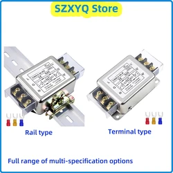 Módulo de filtro de potencia CW4L2-20A 3A 6A 10A 20A tipo terminal de filtro de potencia bloque de terminales de guía bipolar 220v AC EMI fuente de alimentación ant