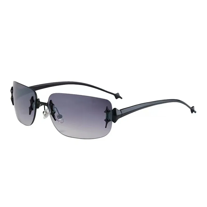 Y2K Stylish Rimless Sunglasses for Women Future Technology Sense Sun Glasses for Woman Korean Style Man Sun Glass