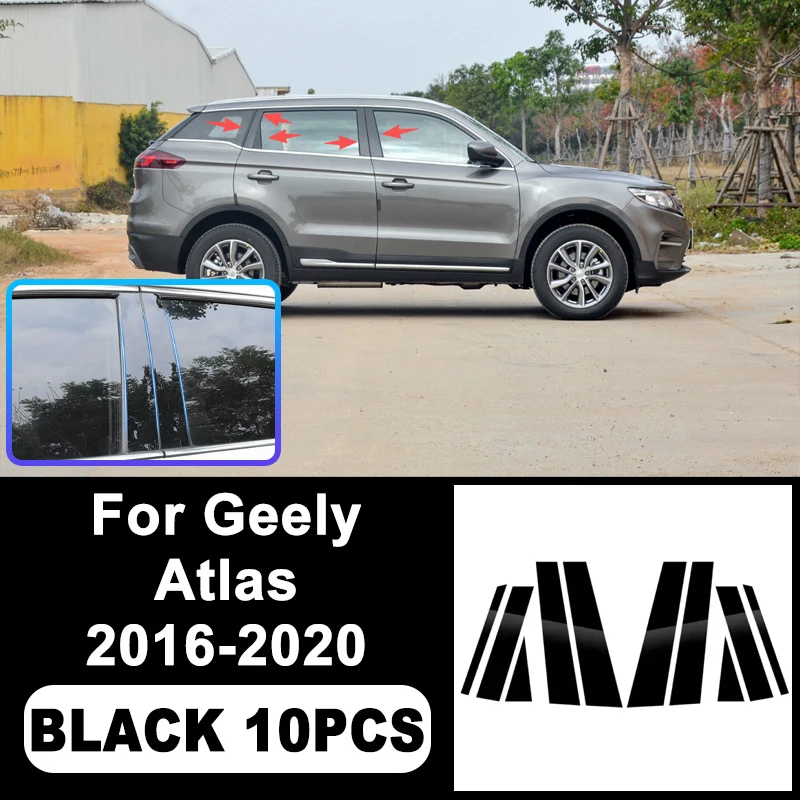 

B/C Pillar Stickers For Geely Atlas 2016-2020 - PC Window Decorative Trim for Middle Pillar,Car Exterior Accessories 2017 2018