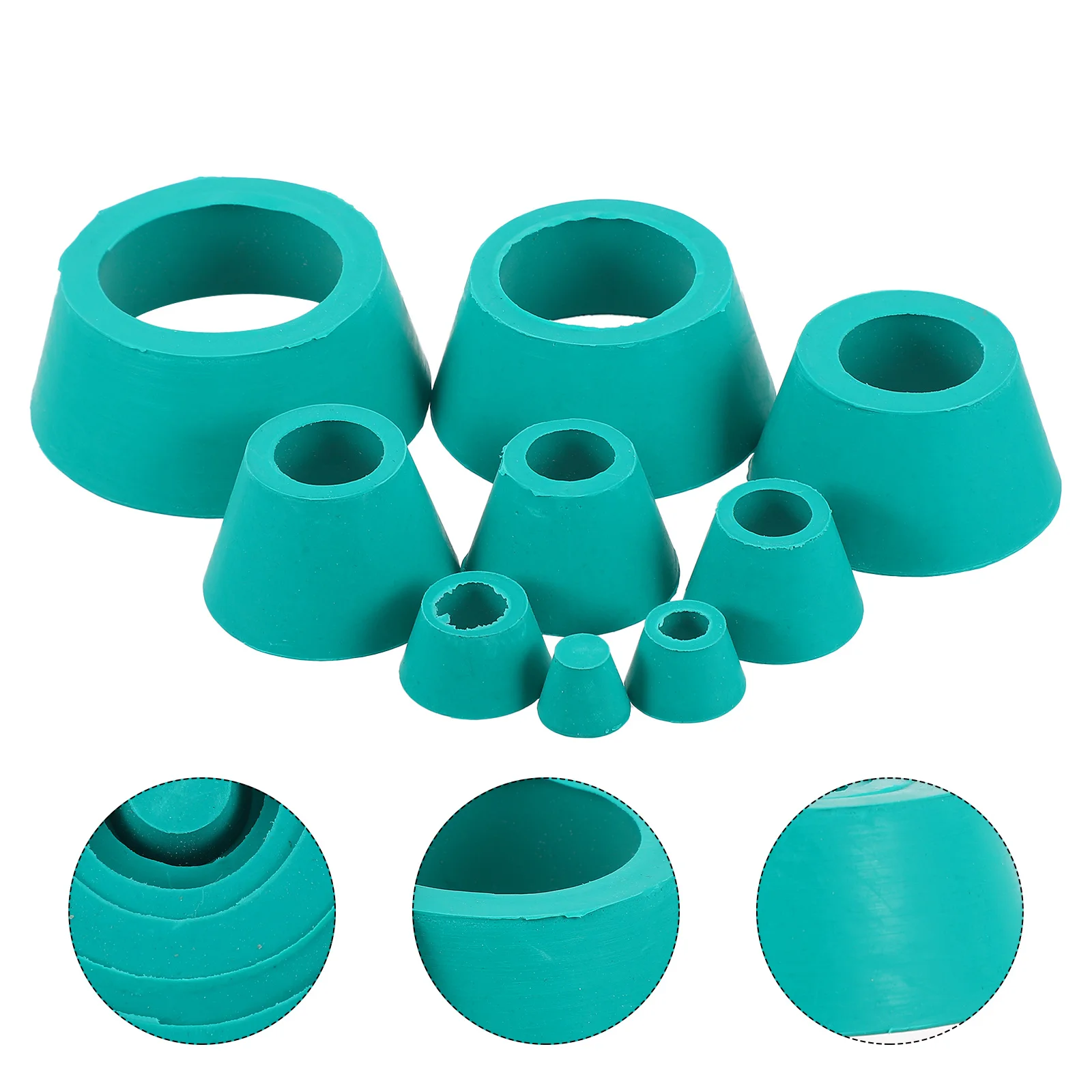 8 Pcs Funnel Holder Suction Pad Tapered Collar Filter Cone Strainer Filtration Adapter Flask Rubber Stopper