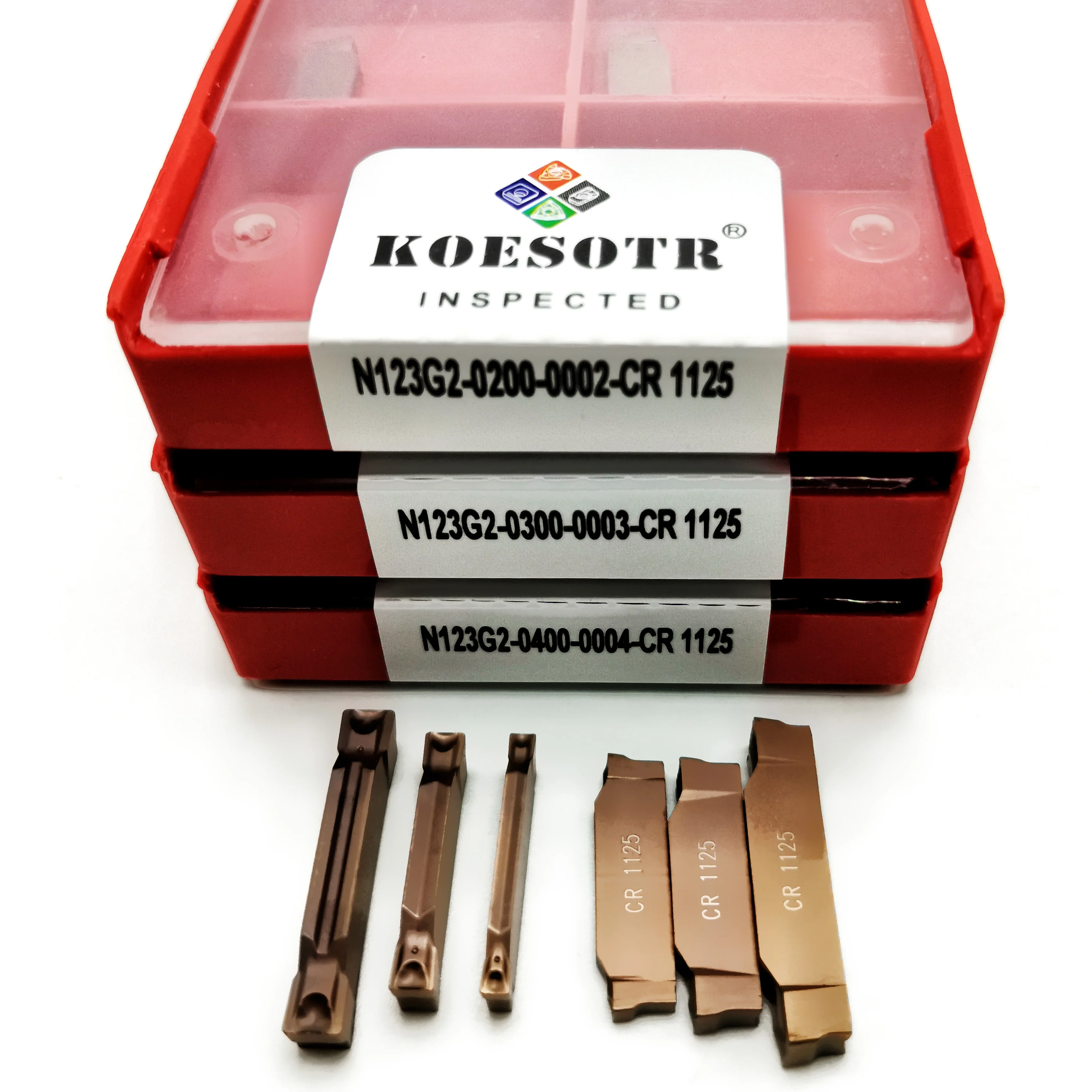 Hadangan Alat N123G2 0200/0300/0400 CR 1125 N123G2 0300/0200/0400 TF 4225 2 Mm 3 Mm 4 Mm Karbida Sisipan Bubut Slotting Pisau N123G2