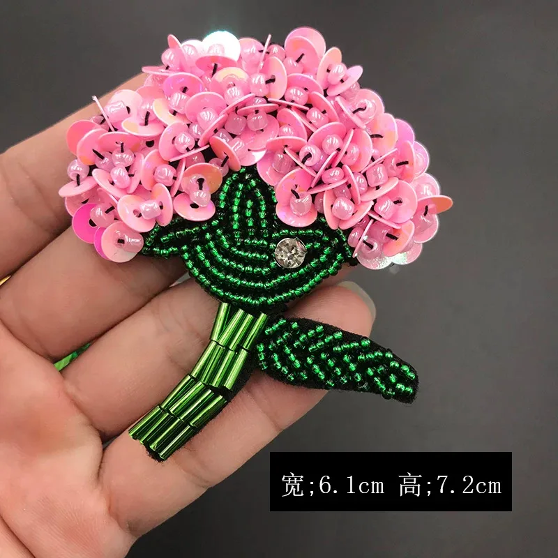 

5pcs Handmade beaded sequins patches Sew On Applique for Earring DIY Accessories of Bags Shoes patch for clothing