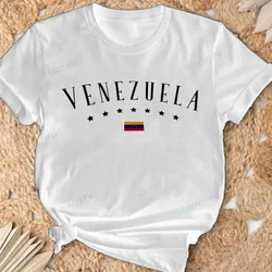 Venezuelan Flag Print T-shirt Men and Women Summer Short Sleeve Flag Print Shirt Unisex Streetwear Casual Short Sleeve Tshirt