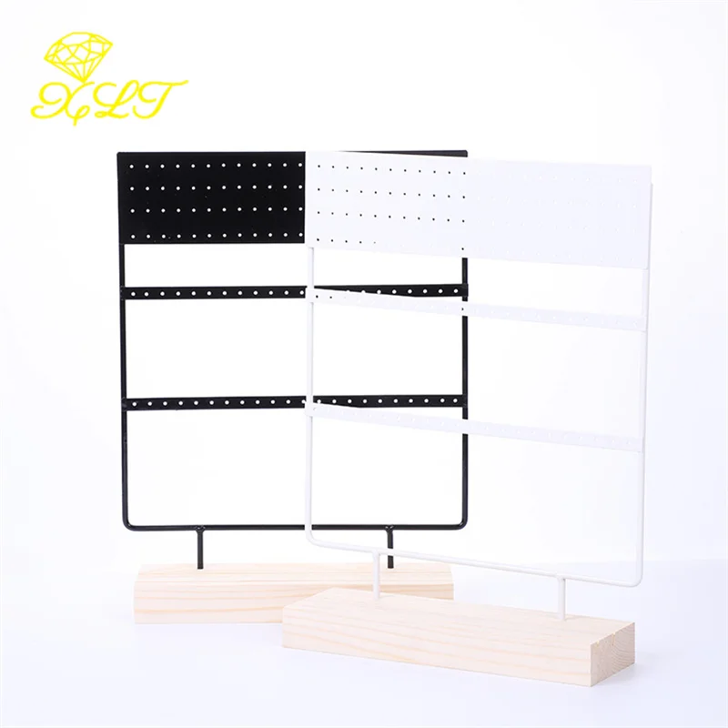 Wholesale 144 Holes Stud Earring Display Rack Metal Stand Holder Jewelry Earrings Organizers Showcase Packaging Display