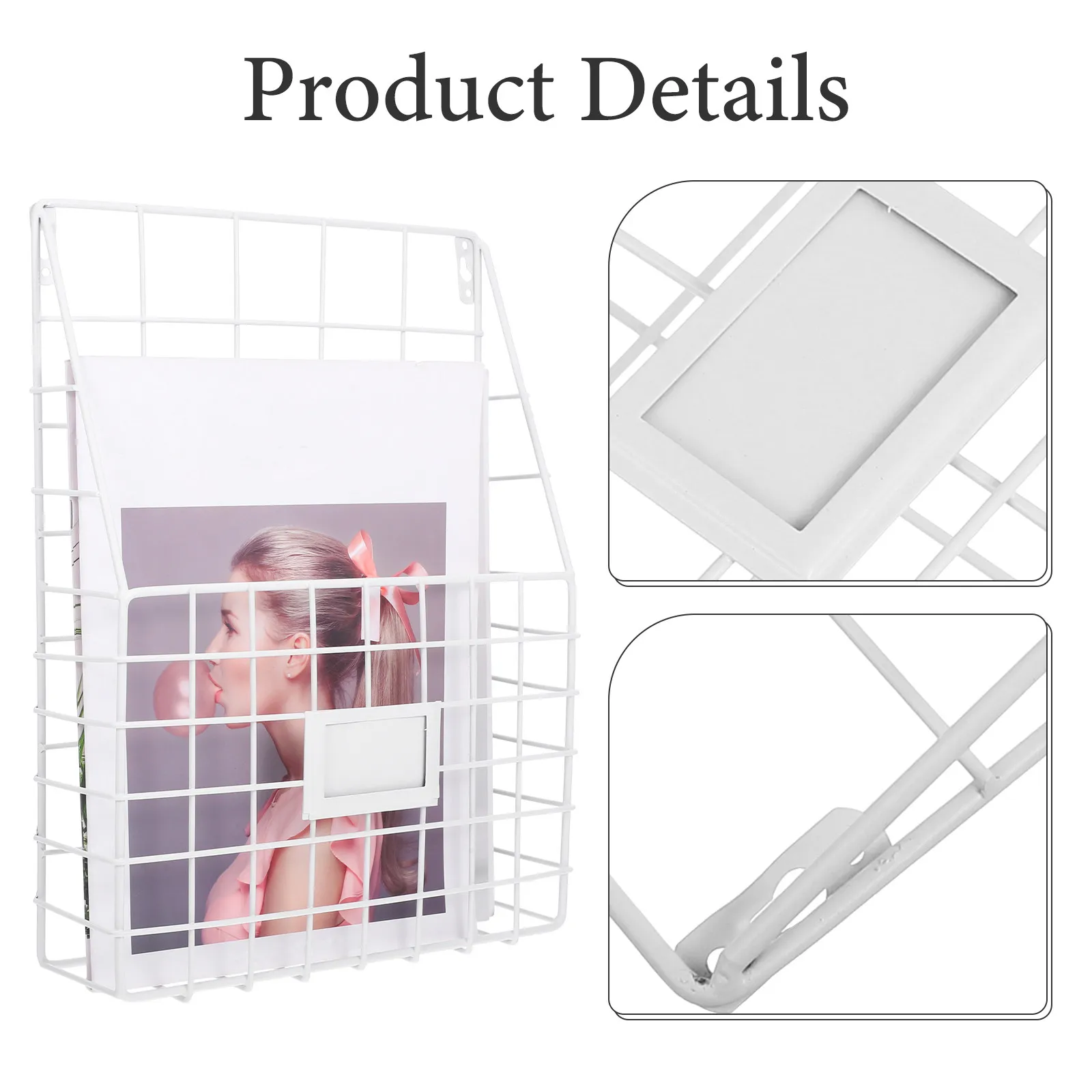 

Настенный металлический держатель для журналов, проволочная полка, износостойкий органайзер для хранения книг и документов, для офиса и дома, настенный монтаж