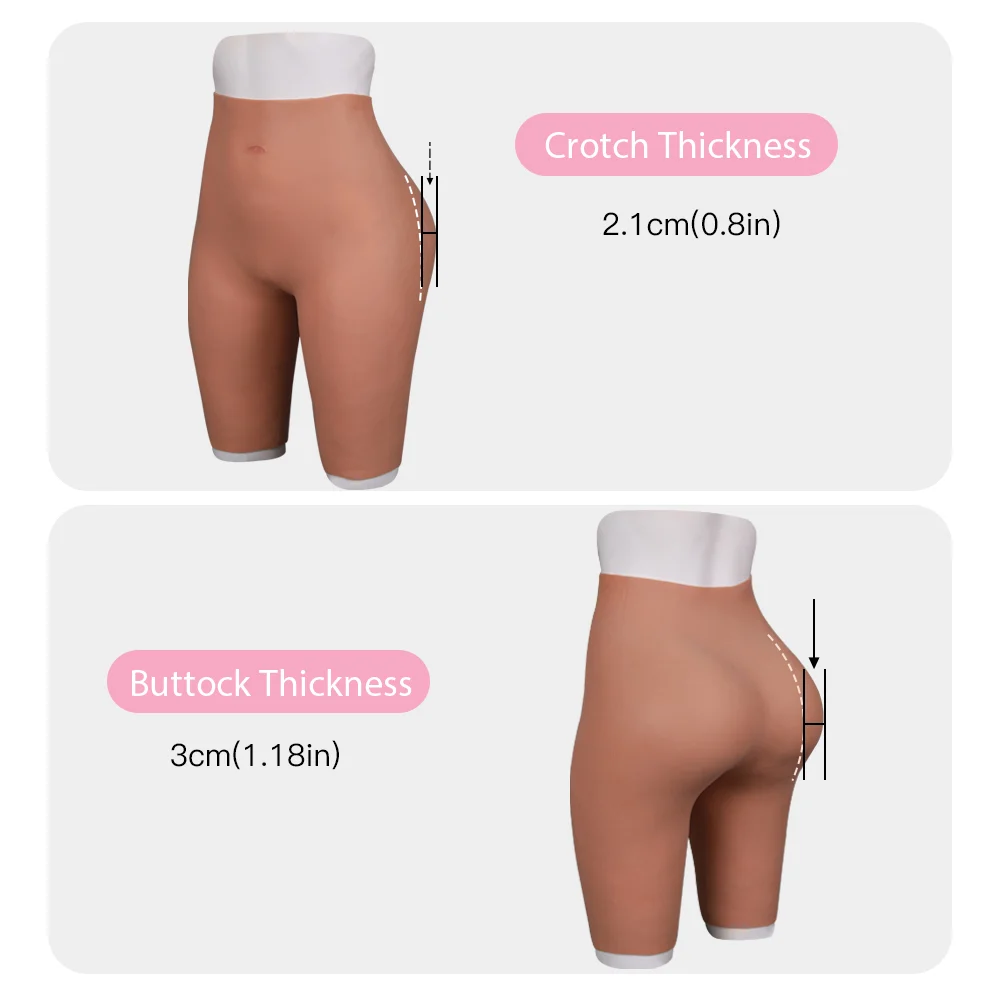 Tgirl Big Hips Silicone Pants Buttock and Hip Augmentation3.5cm Tummy Control Shapewear Fake Buttocks for Cosplay Dragqueen