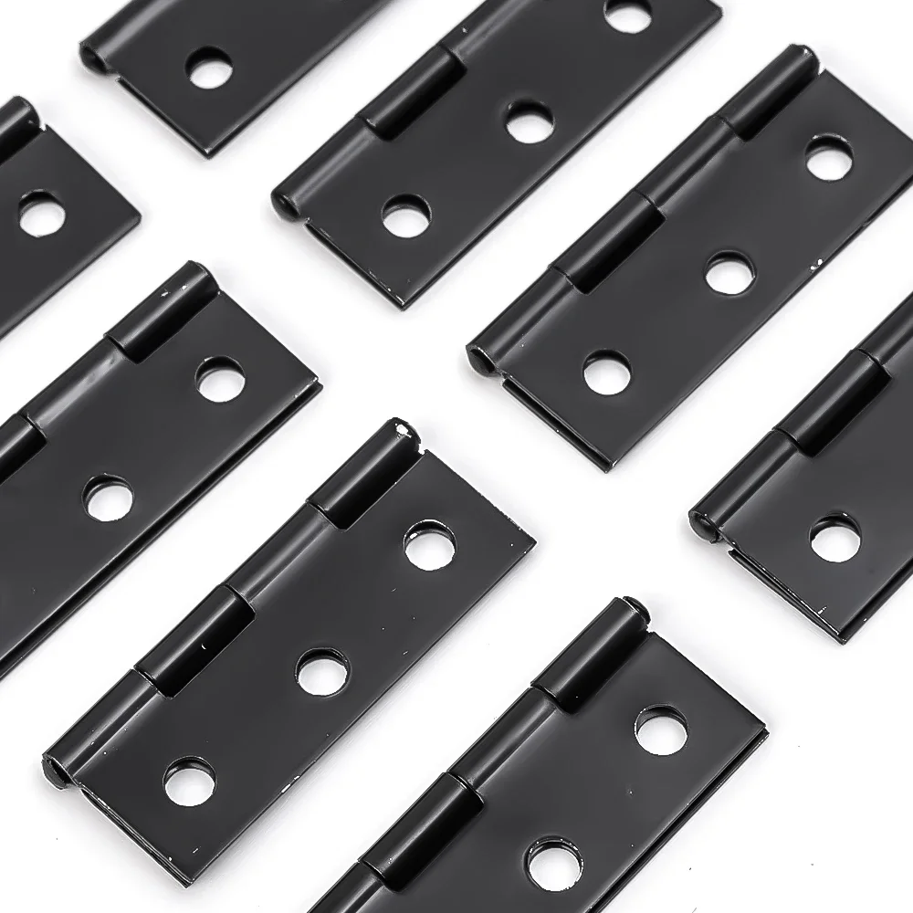 10/1Pc Hardware Stainless Steel Hinges Door Connector Drawer 6 Mounting Holes for Furniture Bookcase Window Cabinet Door Fitting