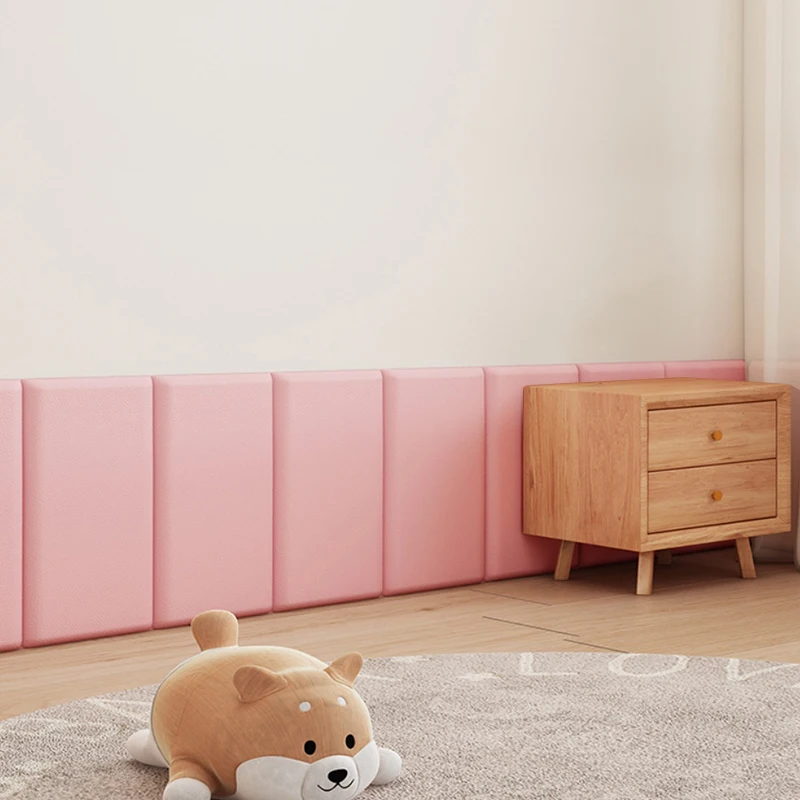 5 Stück/Set 3D Wandaufkleber Kinder Anti-Kollisions-Lederwandpaneele Selbstklebende Weiche Tapeten Abziehen und Aufkleben Kopfteil-Deko – Detail 6
