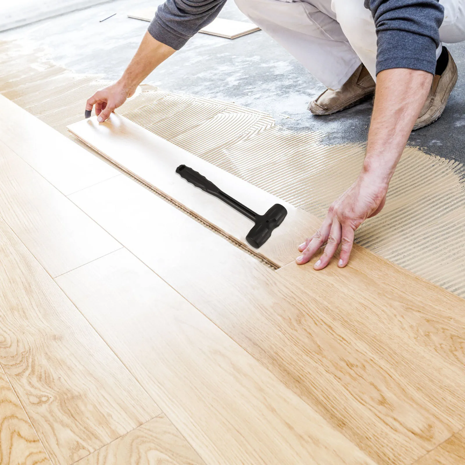

Rubber Hammer Mallet Flooring Installing Tool ShockAbsorbing PlasticHandle ErgonomicDesign Durable MultiUse CampingWoodworking