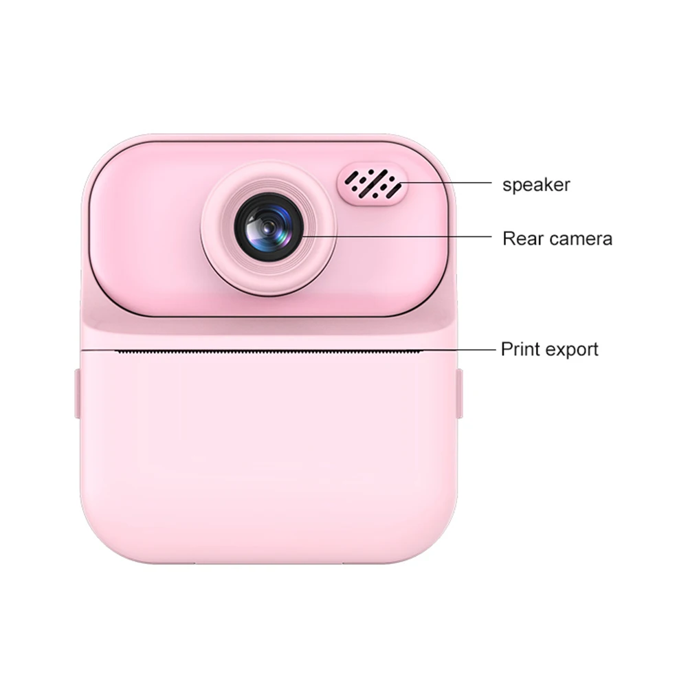 Câmera Digital Infantil com Impressão Instantânea de Fotos, Gravador de Vídeo 1080P HD, Mini Impressora Térmica, Presentes Educativos de Aniversário