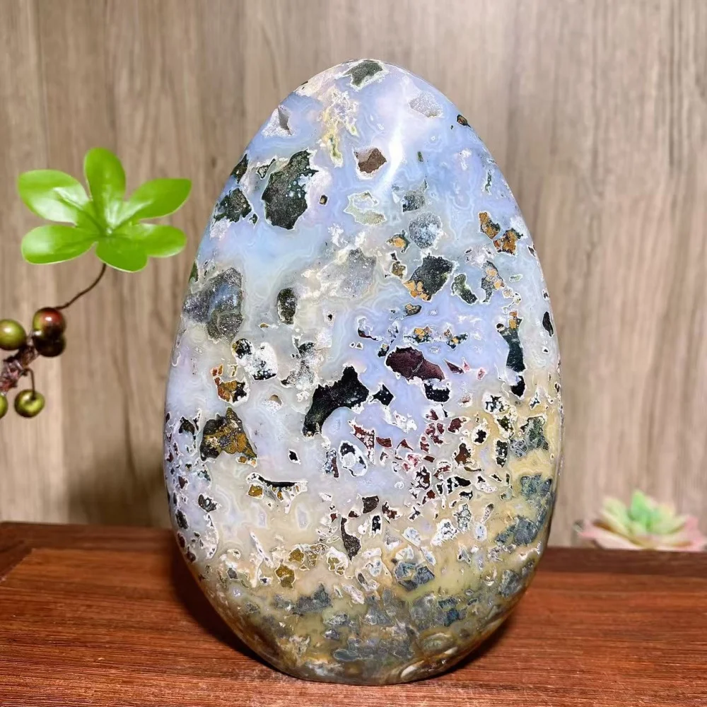 Natural Colourful Blue Ocean Jasper Free Form Druzy Geode Raw Healing Crystal Reiki Energy Home Decor Ornaments Lucky Gift