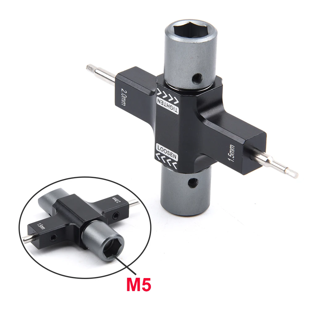 M5 Screw Nut Wrench with Built in One Way Bearing 1.5mm 2.0mm Screwdriver Release Propeller Motor Tool For RC FPV Racing Drone