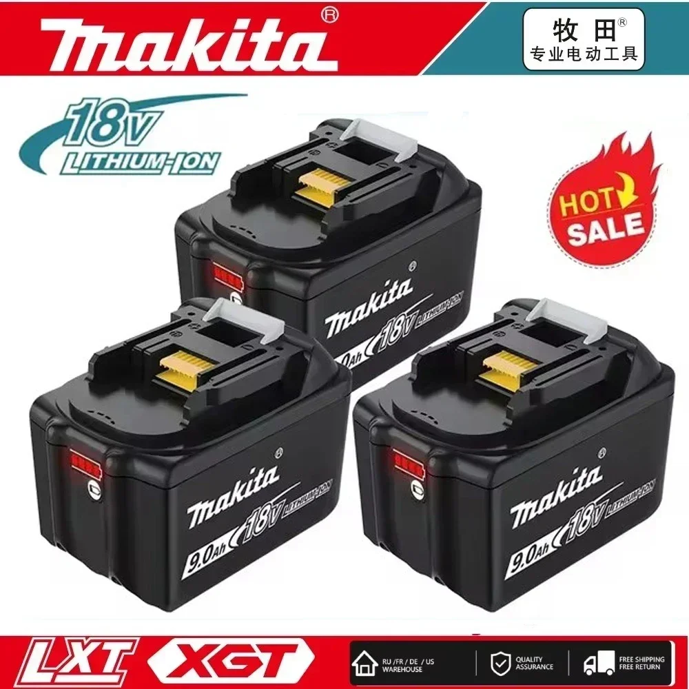 100% original Makita 18V 9Ah power tool lithium battery, suitable for Makita BL1830 BL1830B BL1840 BL1850 BL1860