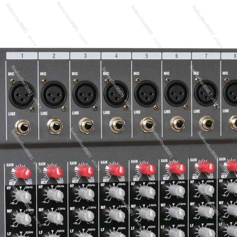 

8-Channel Professional Audio Mixer Compact Portable Stage and Conference Mixer with Phantom Power Bluetooth USB