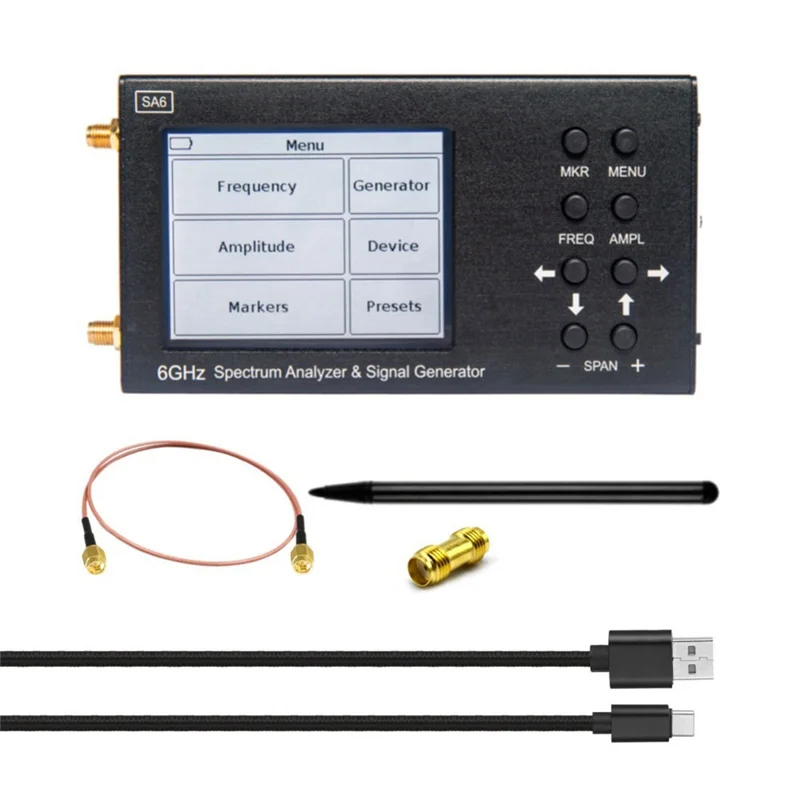 

SA6 6GHz Spectrum Analyzer SA6 Signal Generator RF Signal Source Wi-Fi 2G 4G LTE CDMA GSM Beidou GPR