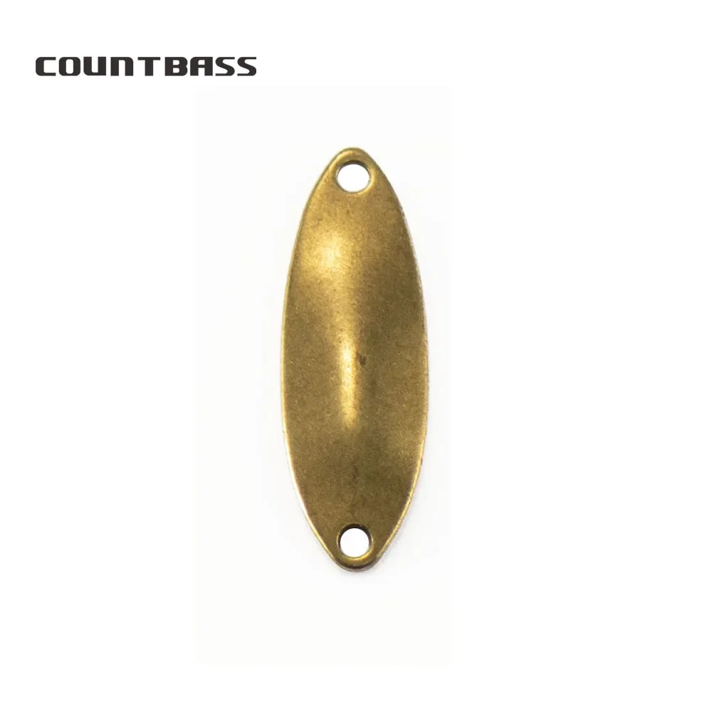 COUNTBASS 50pcs 1.8g ( 1/16oz) Brass Fishing Trout Spoon Blanks Unpainted Angler's Lures Fish Tackle