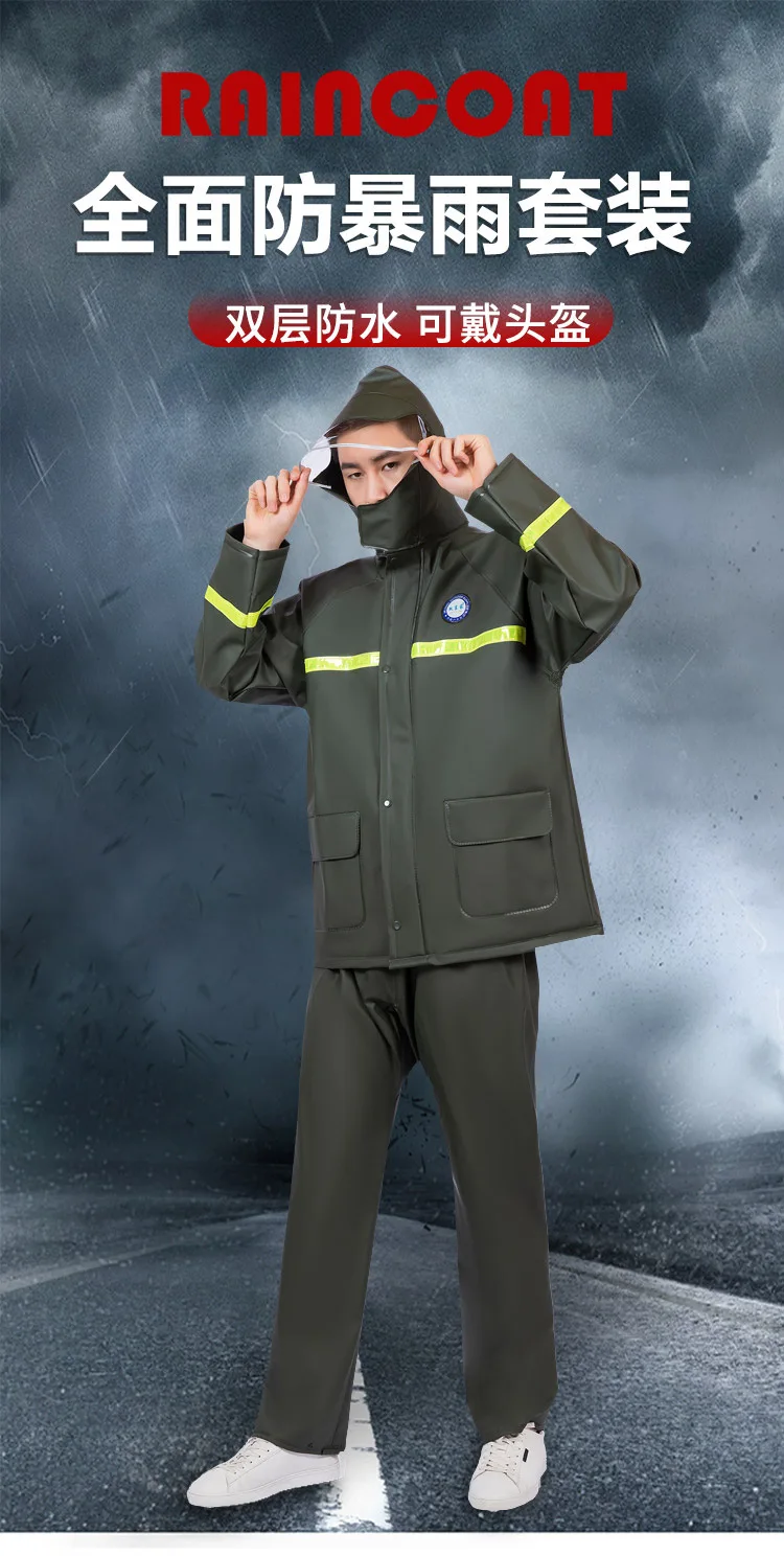 

Waterproof Raincoat and Pants Set for Men and Women, Electric Vehicle, Motorcycle Riding, Explosion-proof Rain