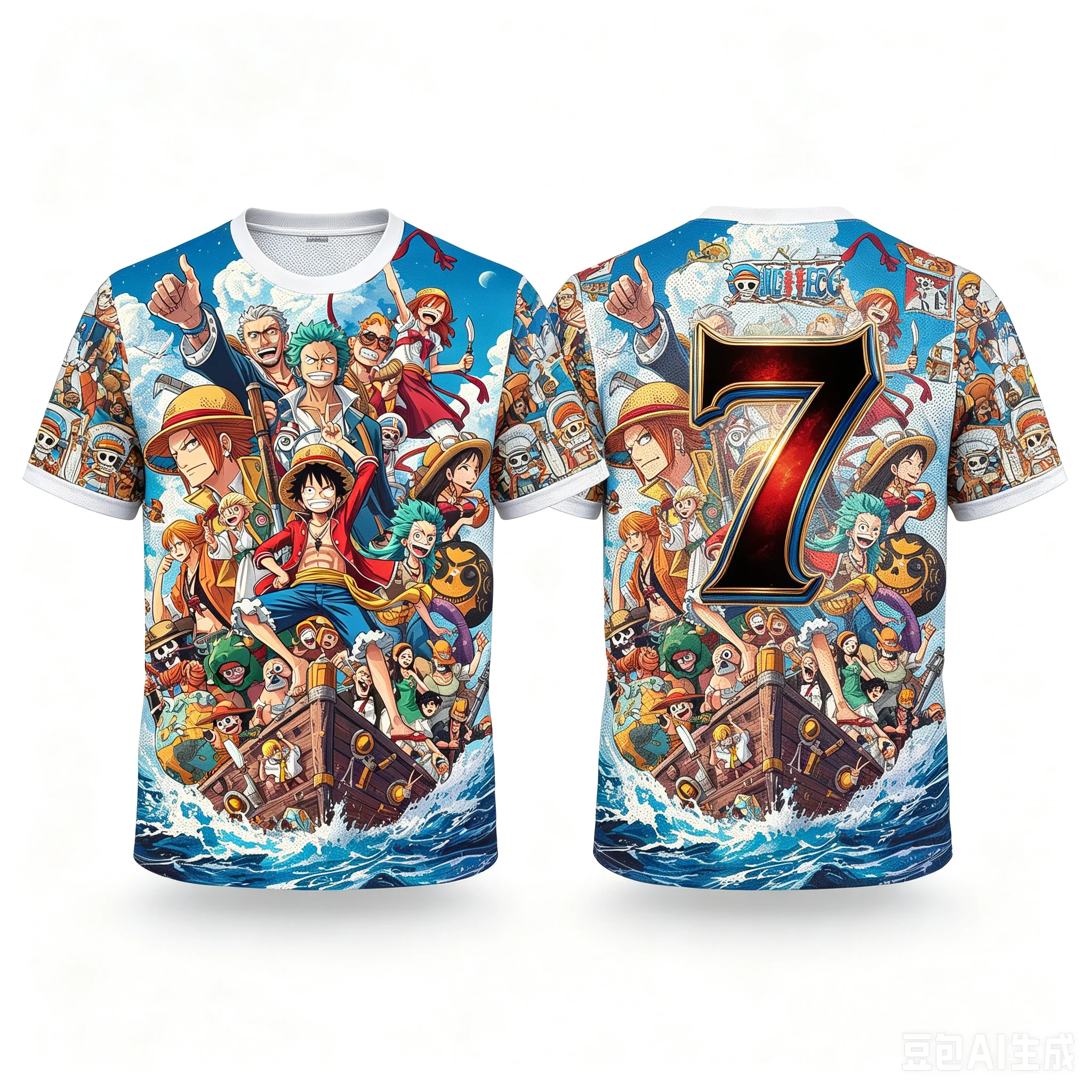 เสื้อยืดลายกราฟิกพิมพ์ 3 มิติ - 3D Printing One Piece บทวิจารณ์และราคา