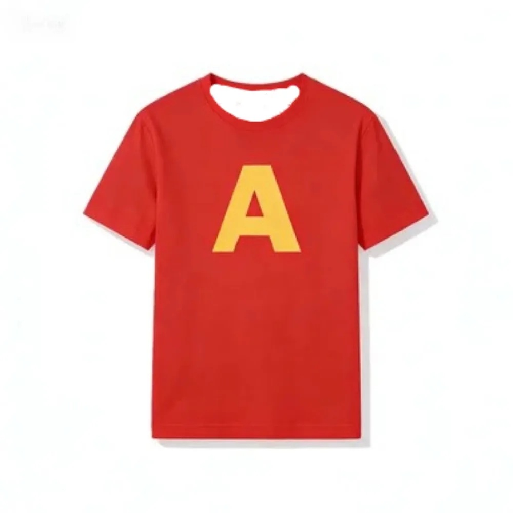Alvin and Chipmunk Squeakquel Pullover Men's and Women's Fashionable T-shirt Cartoon Cute Couple Loose Breathable Top
