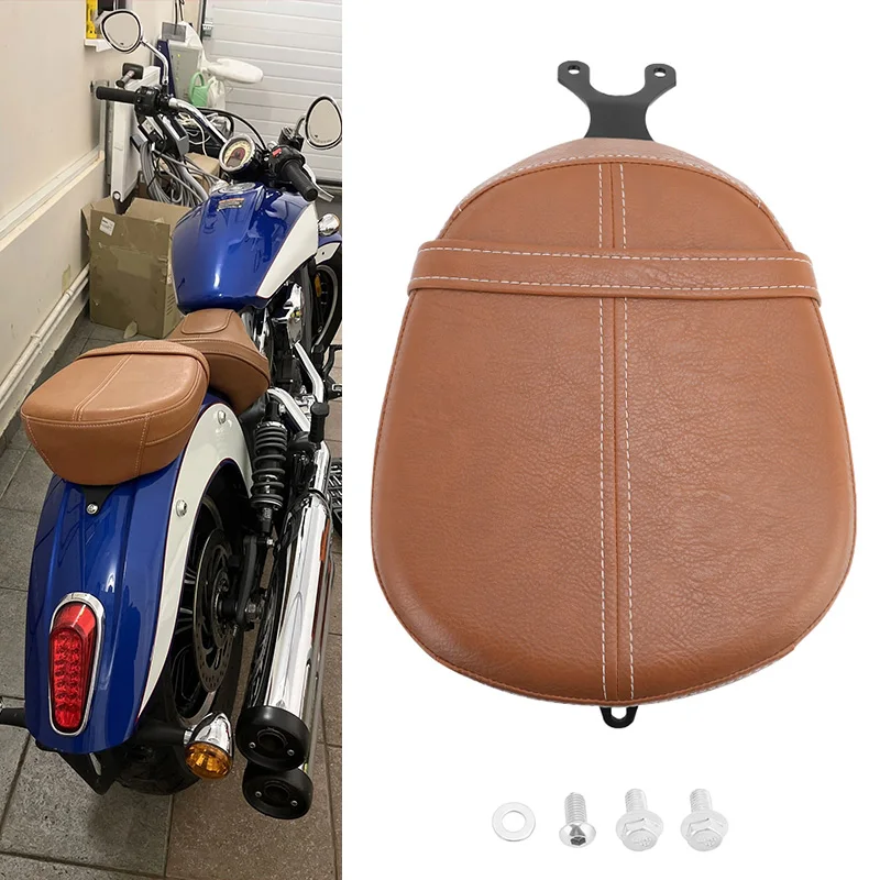 

Motocycle For Indian Scout 2015-2023 Sixty 2016-2023 Parts Passenger Seat Cushion Rear Leather Pillion Pad Moto Accessories