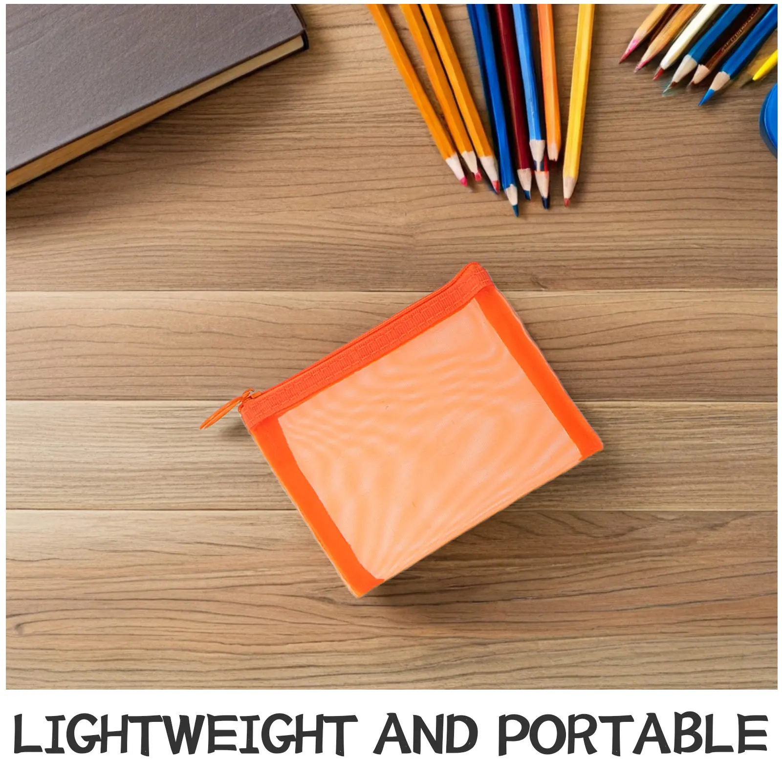 10Pcs Mini Mesh Zipper Pouch Bag Vibrant Color Transparent Breathable Storage for Makeup Travel Office Portable Small Organizer