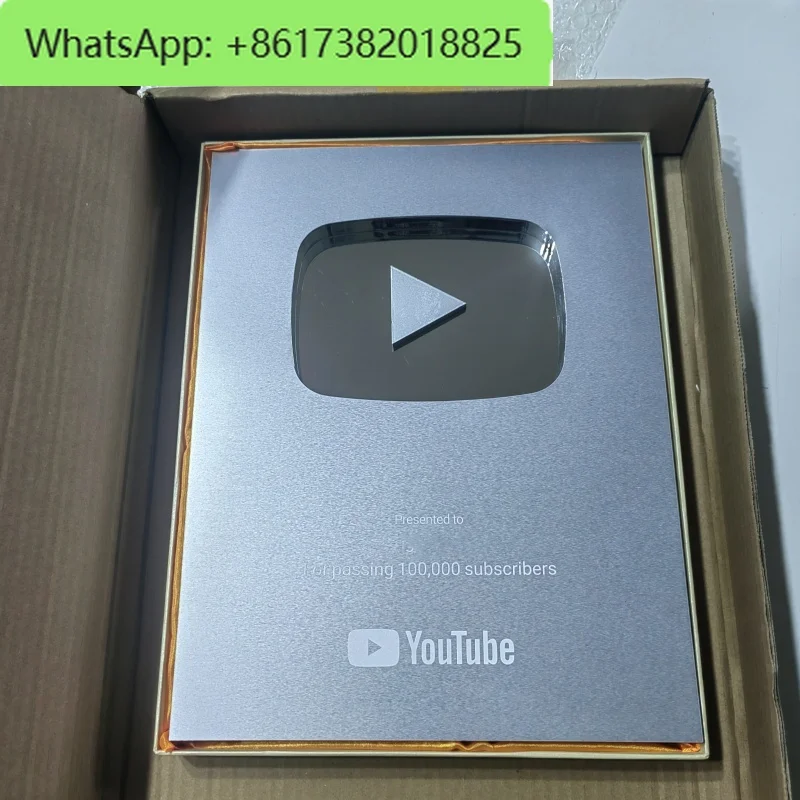 يوتيوب اللعب زر الفضة الذهب يوتيوب ميدالية الجدار الديكور المشاهير الإنترنت