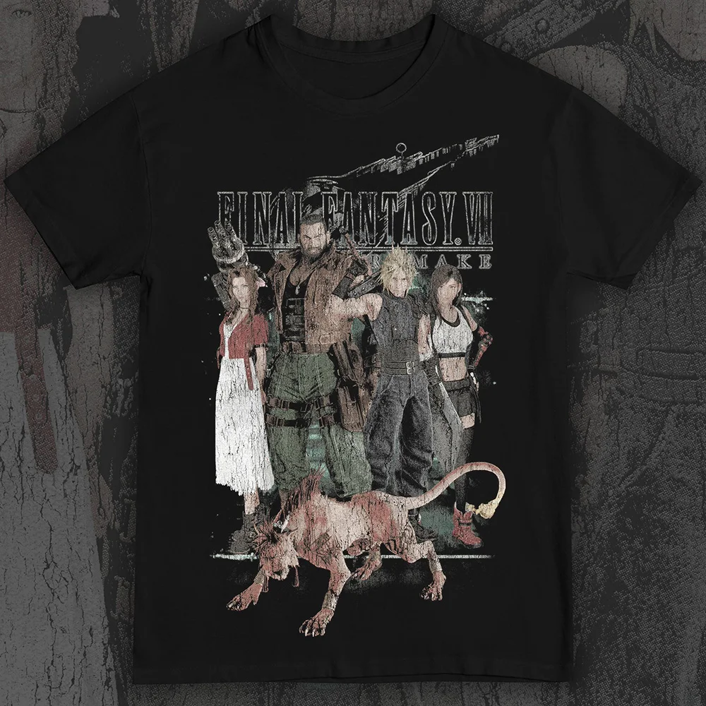 

0406 Final Fantasy 7 videog ame Gift t shirt for RPG Gamer 100% cotton printed Short Sleeve Graphic clothes All size tops S-6XL