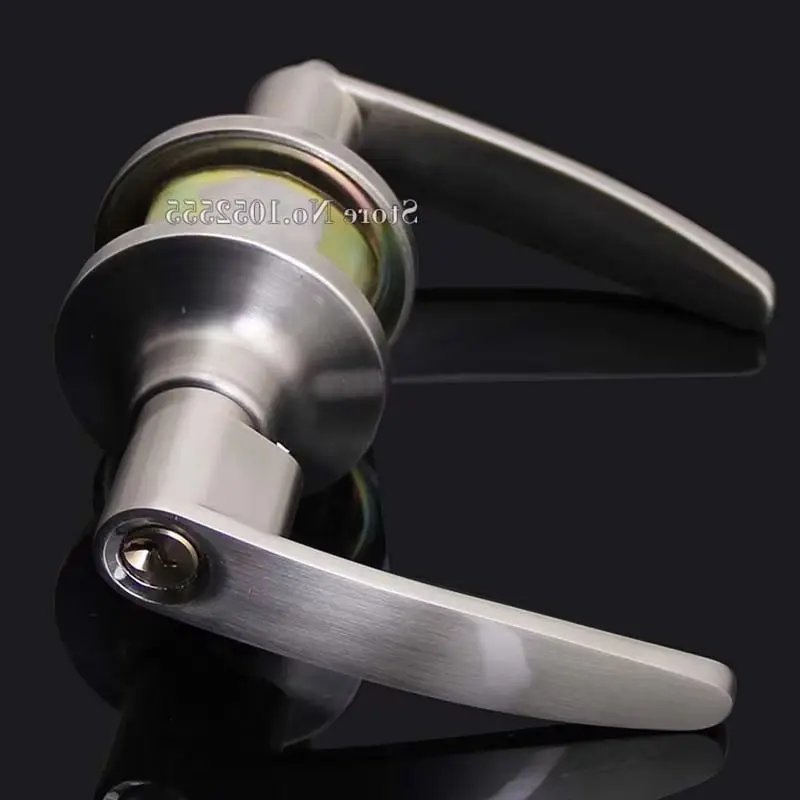 

Совершенно новые дверные замки из цельной нержавеющей стали, ручка-замок для межкомнатных дверей, замок-ручка для домашней безопасности, противоугонный дверной замок с ключами