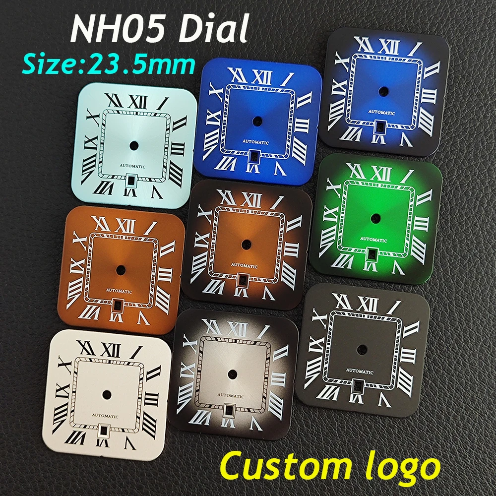 

23.5mm square dial compatible with 33mm NH05 women's watch square steel strap suitable for NH05 NH06 movement module components