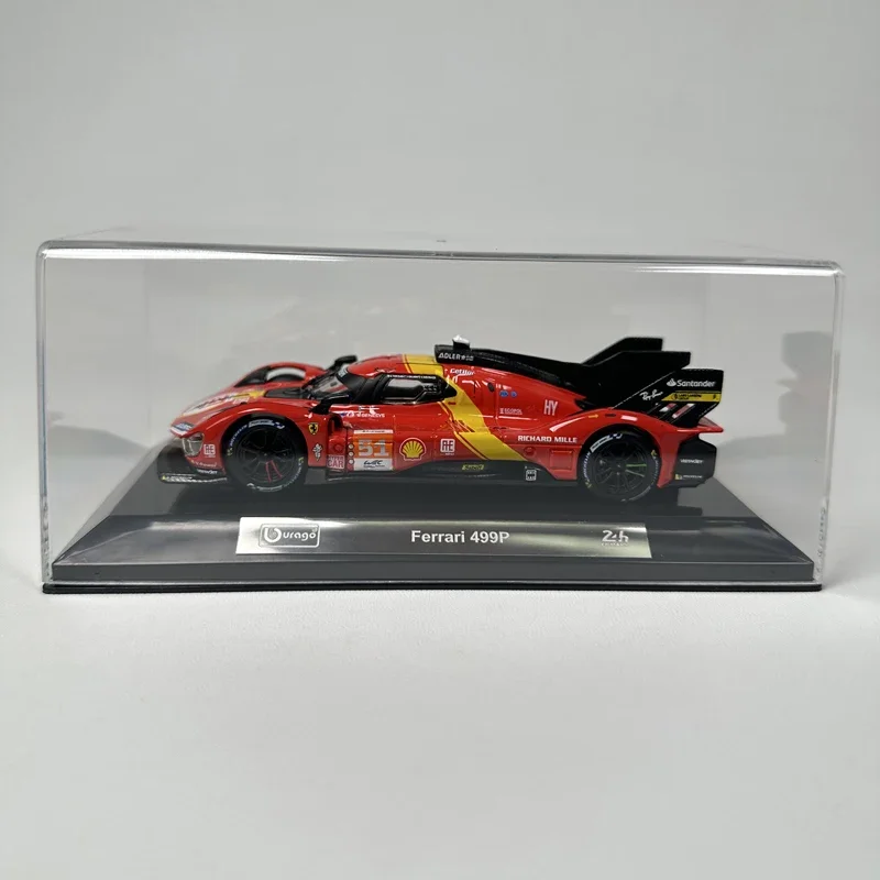 Bburago-Juste anti-poussière Ferrari 1/43 P, modèle de voiture moulé sous pression, rallye du Mans, champion Porsche 499, BWM, Hybird V8, Lamborghini SC63, 24h, 963