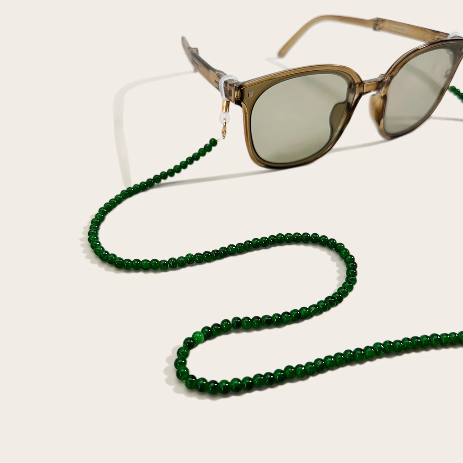 Fashion Beaded Glasses Chain Anti Slip Sunglasses Reading Glasses Lanyard Strap Vintage Face Covering Retainer