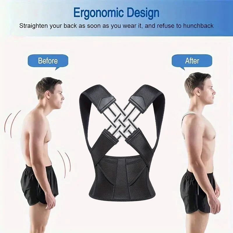 Adjustable Posture Corrector for Men & Women - Back Waist Brace for Upper & Lower Back Support, Shoulder Straightener for Office image 4