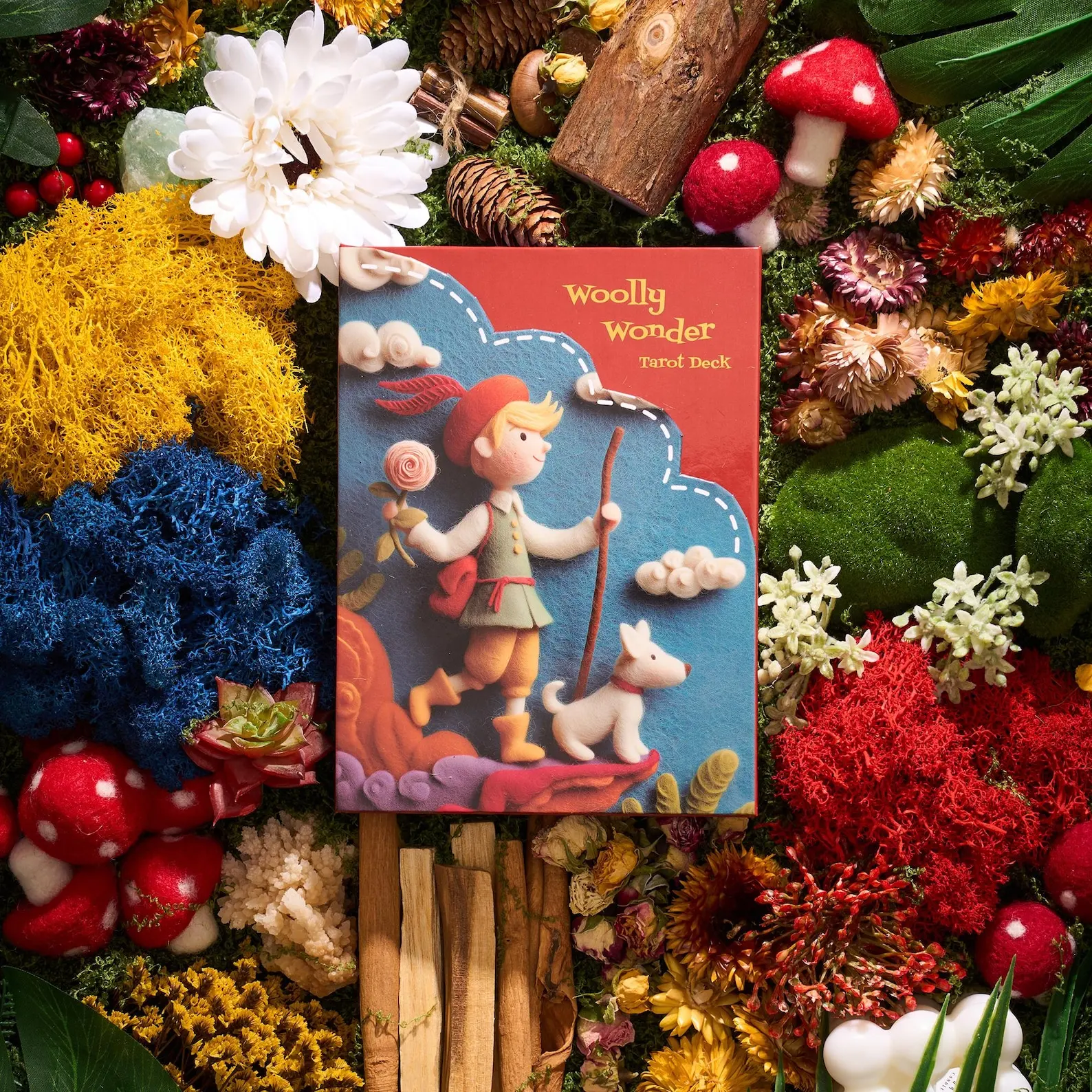 Edición Coleccionista Woolly Wonder Tarot, Juguete de Fieltro de Lana 3D con Diseño de Tarot, Nuevo Mazo de Cartas Rider Waite para Niños, Nunca te Abarrotaste de las Tarjetas