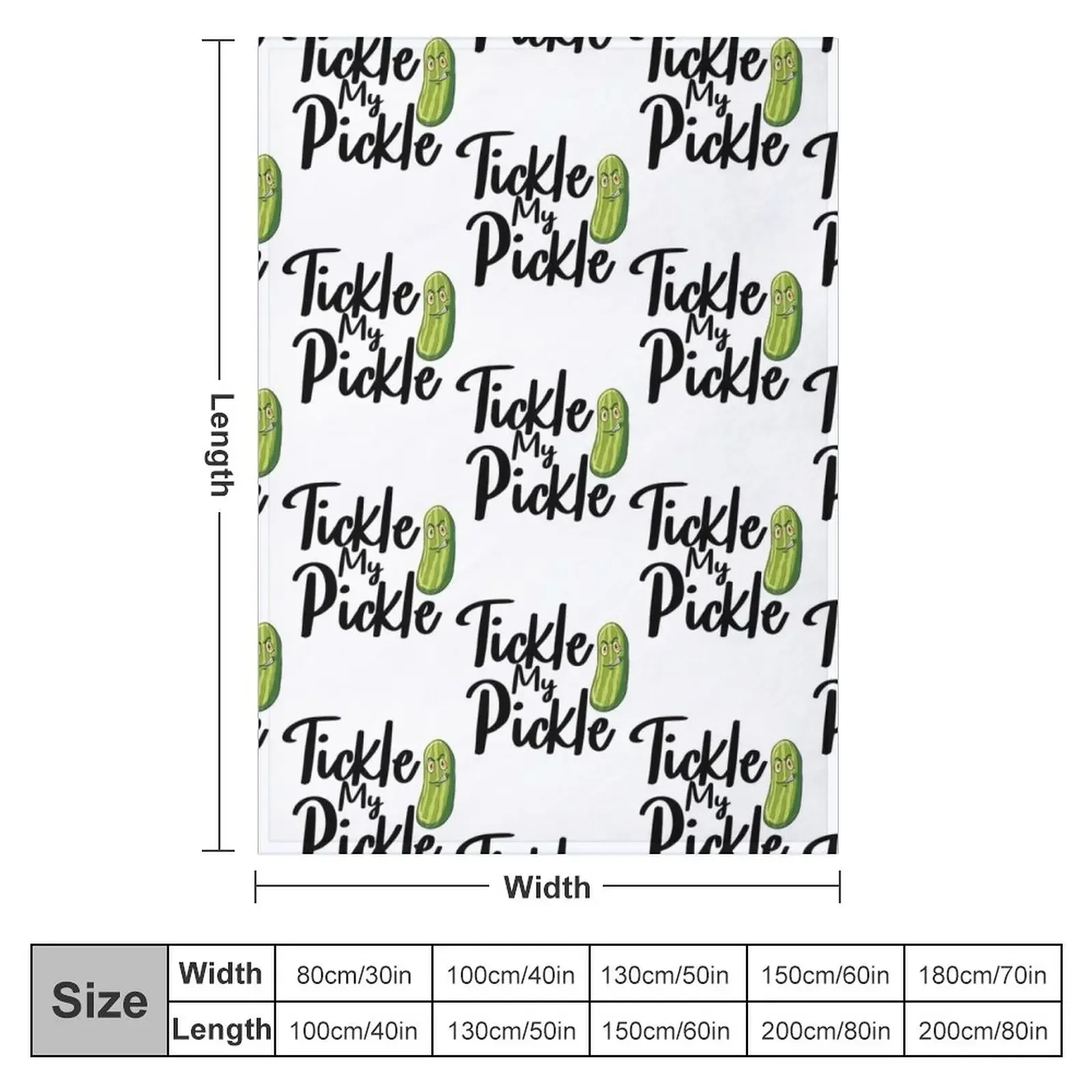 Tickle My Pickle Throw Blanket Soft Big valentine gift ideas Bed linens Decorative Beds Blankets